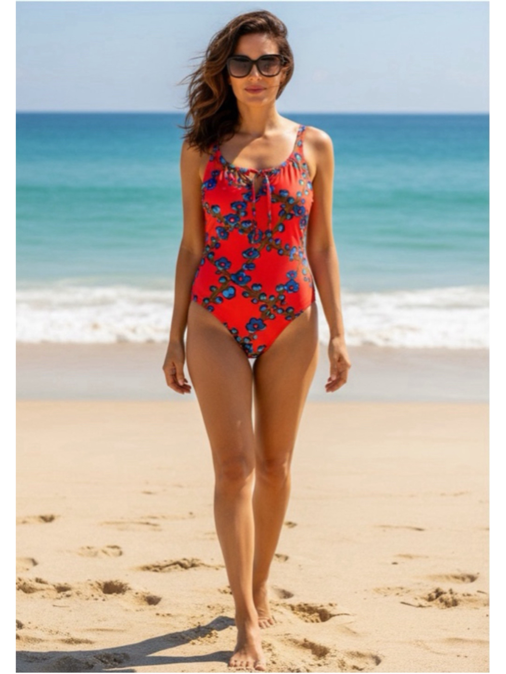 J.Crew Lattice Floral One Piece Toe Front Swimsuit Size 10
